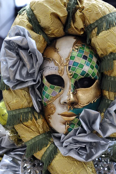 Beautiful mask at Carnival in Venice — Stock Photo, Image