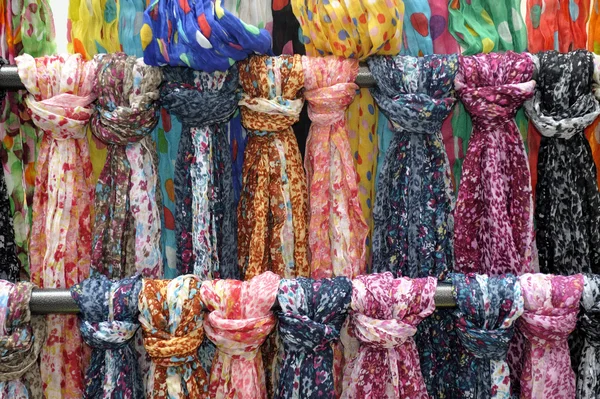 Rack of scarves — Stock Photo, Image