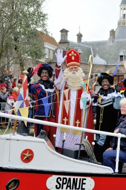 onun siyah yardımcıları (zw ile onun vapur gelen sinterklaas