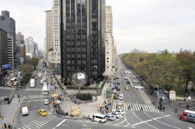 columbus Circle'da broadway kuzeye bakıyor