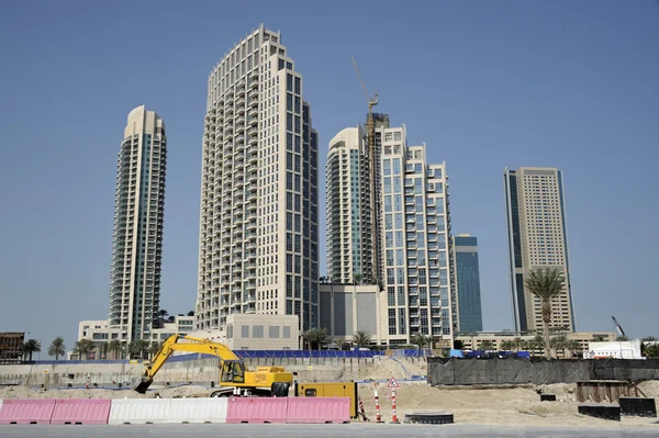 Bouw website dubai gebouw wolkenkrabbers — Stockfoto