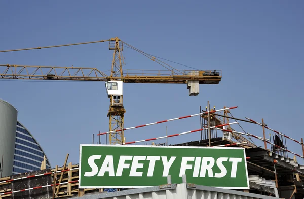 Safety First Warning Sign — Stock Photo, Image