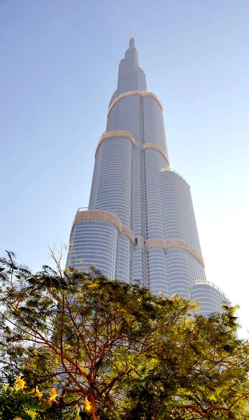 Burj Khalifa Een Extreem Hoge Wolkenkrabber Dubai Verenigde Arabische Emiraten — Stockfoto