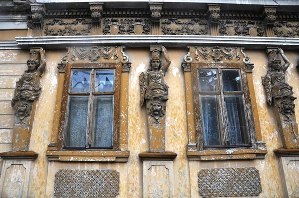 Stary dom zewnątrz ozdoba — Zdjęcie stockowe