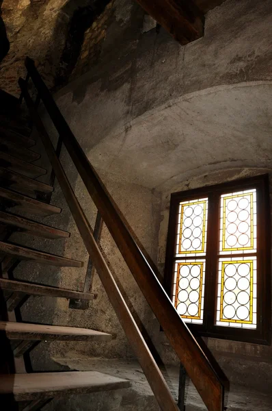 Hunyadi Château Hunedoara - Escaliers intérieurs — Photo