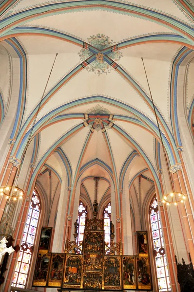 교회 내부 스톡 사진