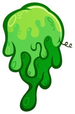 Ball of Green Slime Booger clipart