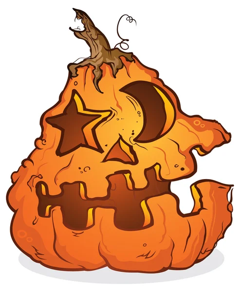 Star Eyed Pumpkin Jack O' Lantern — Stock Vector