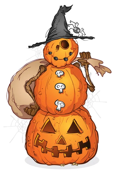 Épouvantail citrouille sur Halloween — Image vectorielle