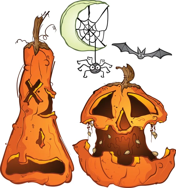 Gesneden pumpkn jack o ' lanterns — Stockvector