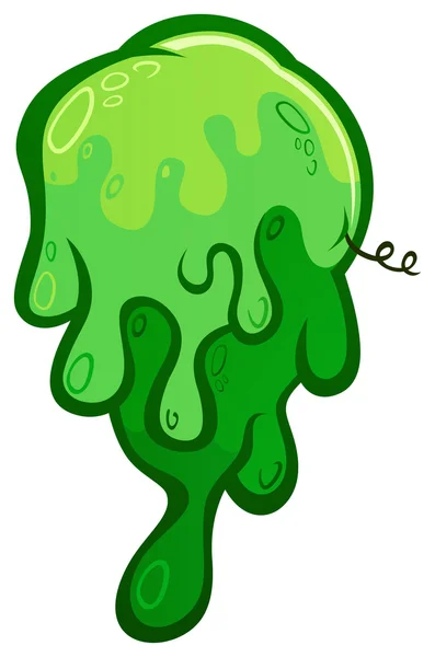 Bal van groene slime booger — Stockvector