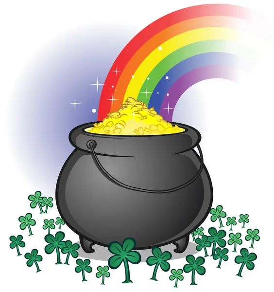 Pot of Gold on Saint Patrick's Day Royalty Free Stock Vectors. 