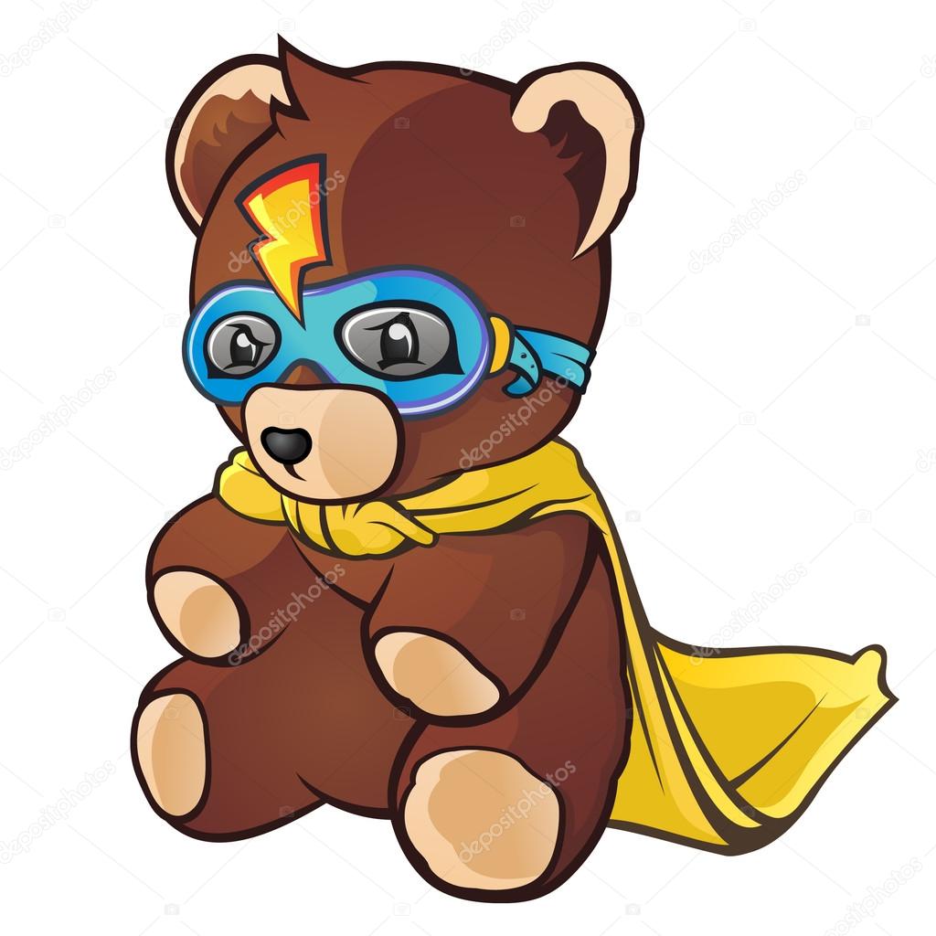 Super Hero Teddy Bear Cartoon
