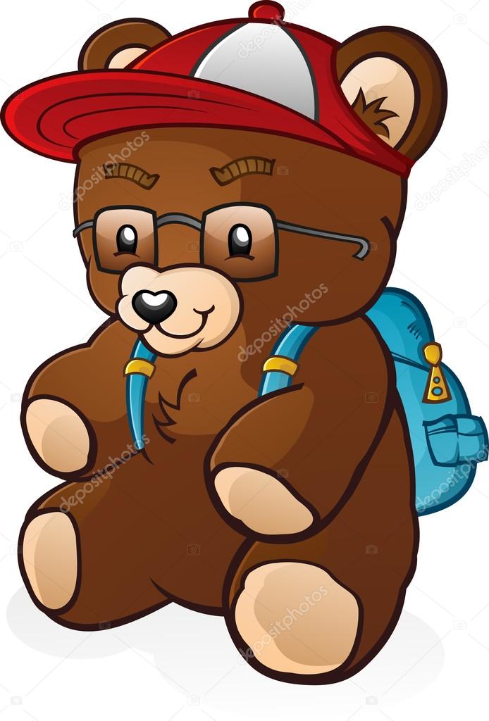 Back To School Student Teddy Bear Cartoon Character â Stock Vector © aoshlick #12842610