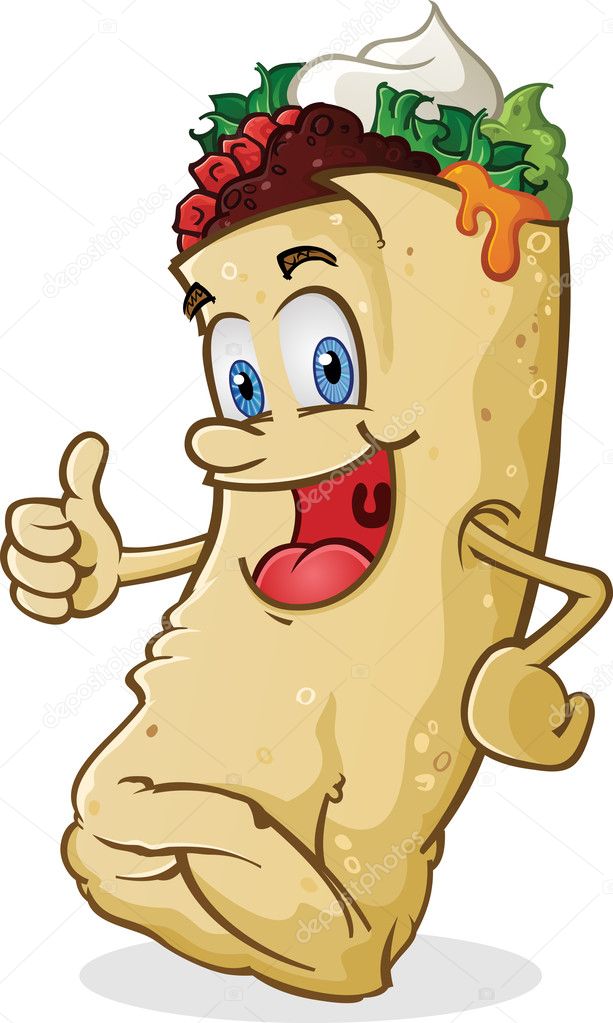 Burrito Character Thumbs Up