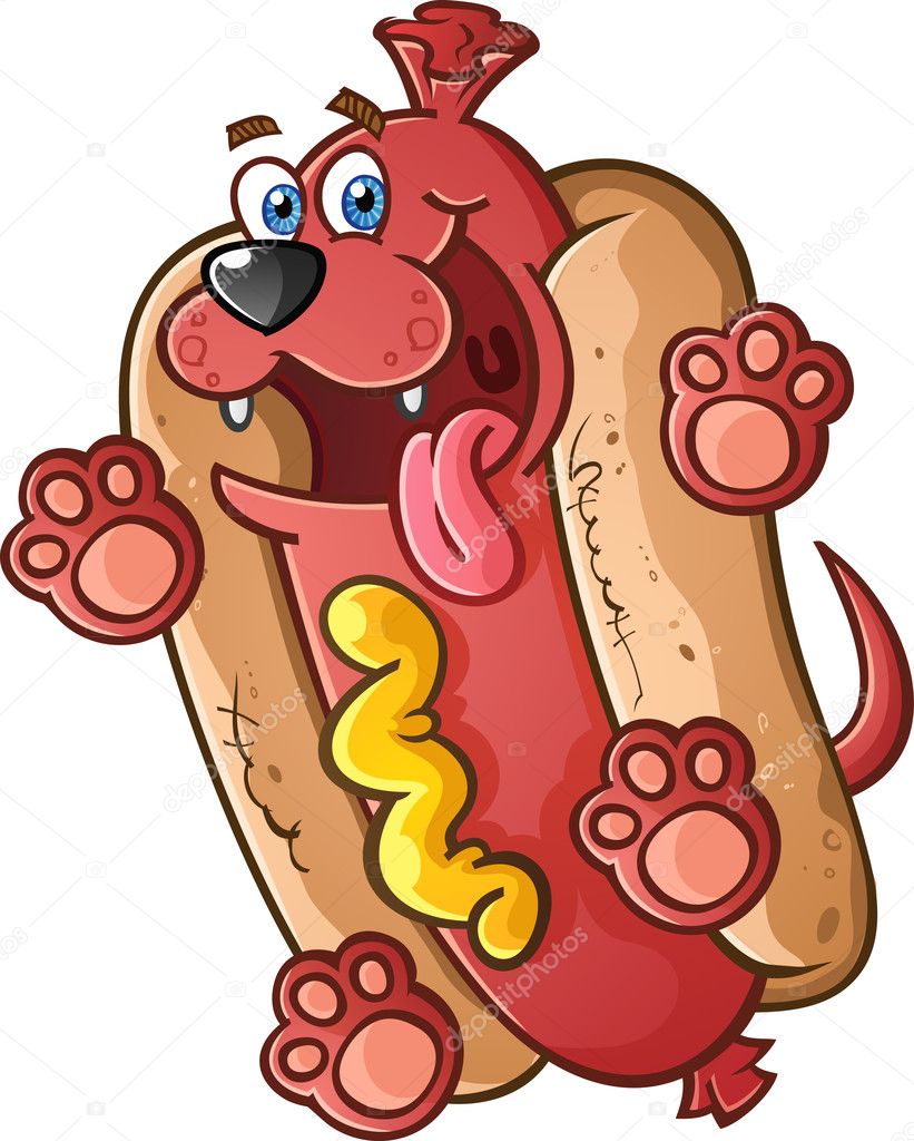 Hot Dog Cartoon Character Stock Vector Image by ©aoshlick #22007221
