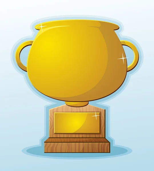 Trofej prázdné kreslený cena odměna — Stockový vektor