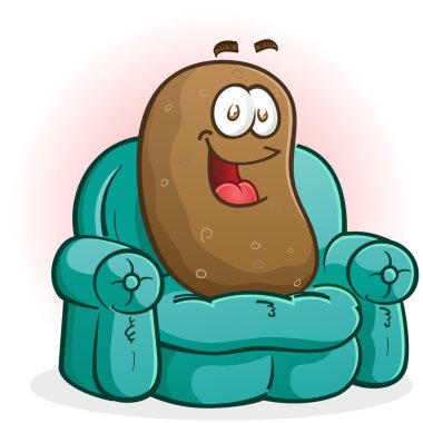 Couch Potato Cartoon Character clipart