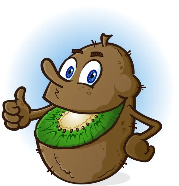 Carácter de dibujos animados Kiwi Fruit — Vector de stock