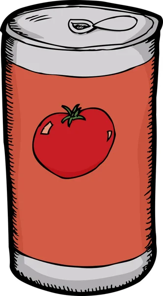 Blikje tomatensap — Stockvector