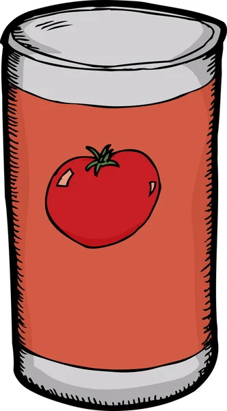 Blikje tomatenpuree — Stockvector