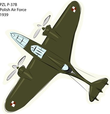 PZL p 37b ww2 savaş uçağı