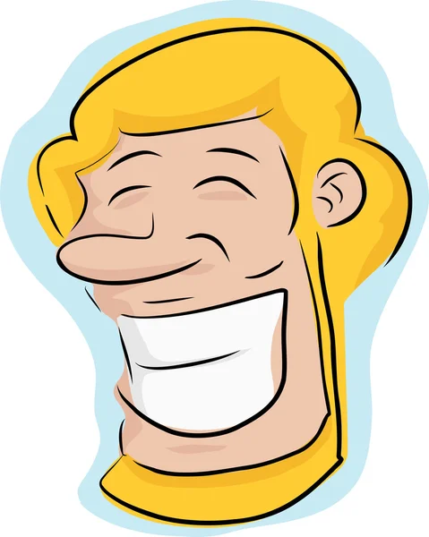 Χαμόγελο ξανθιά άνθρωπος — Διανυσματικό Αρχείο