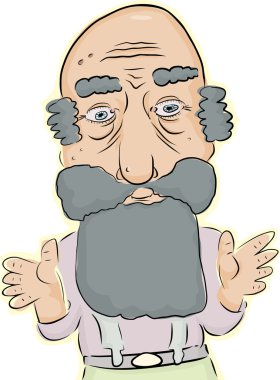 sakallı adam el hareketi