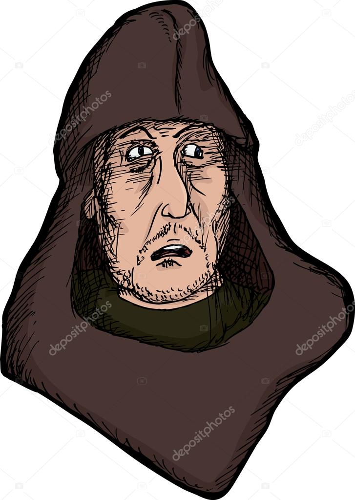 Scared Medieval Man