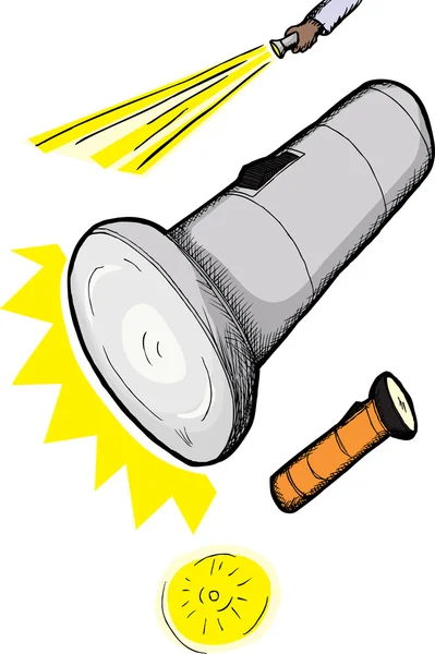 Flashlight Set — Stock Vector