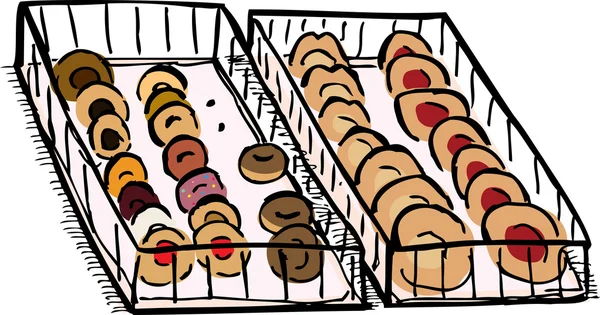 Bandeja de Doces Pastries —  Vetores de Stock