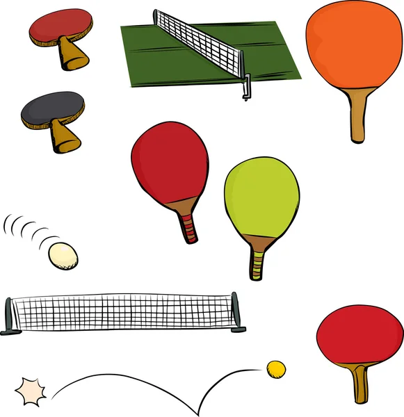 Ping Pong játék szett — Stock Vector