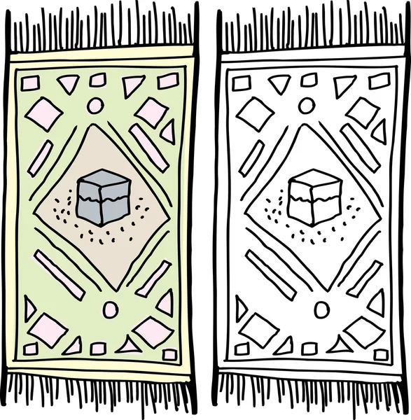 孤立的礼拜毯 — 图库矢量图片