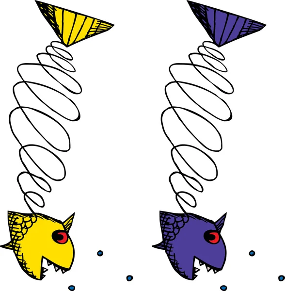 Doodle Fish — Stock Vector