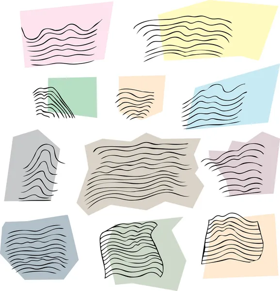 各种波浪图案 — 图库矢量图片