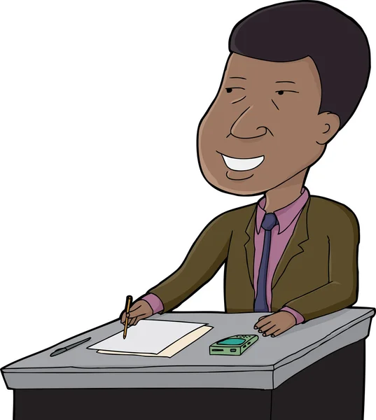 Empresario escribiendo — Vector de stock