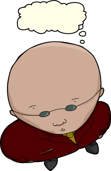Thinking Bald Man Stock Illustration