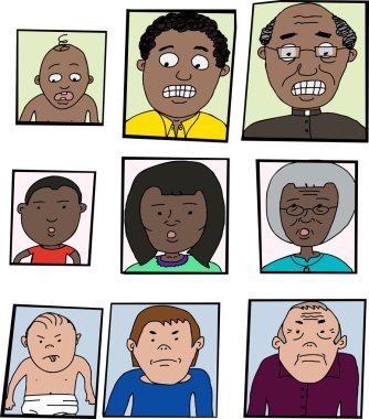 yaşlanma sürecini karikatür