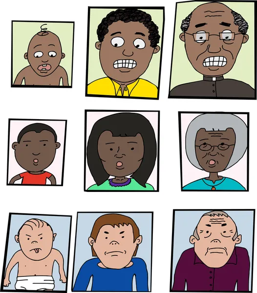 老化过程卡通 — 图库矢量图片