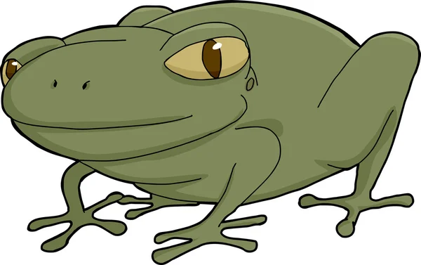Roztomilý kreslený žabák — Stockový vektor
