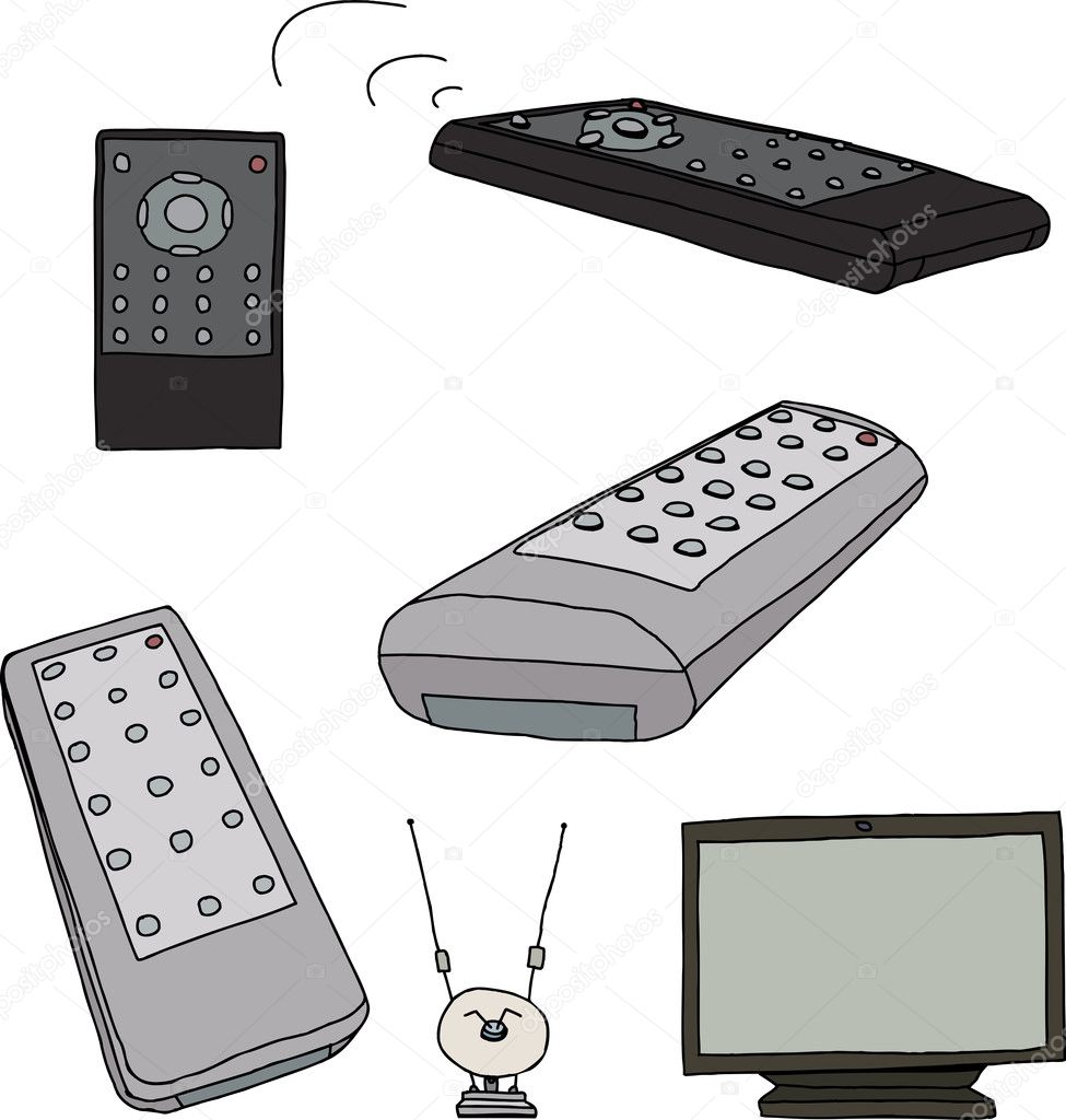 Various TV Remote Controls
