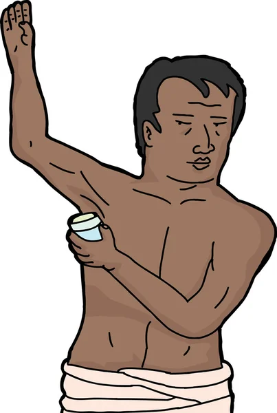 Man zetten deodorant — Stockvector