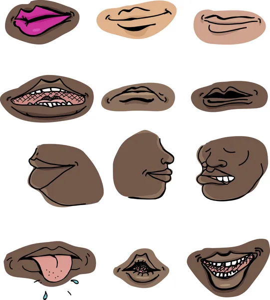 人类的嘴 — 图库矢量图片