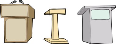 Isolated Lecterns clipart