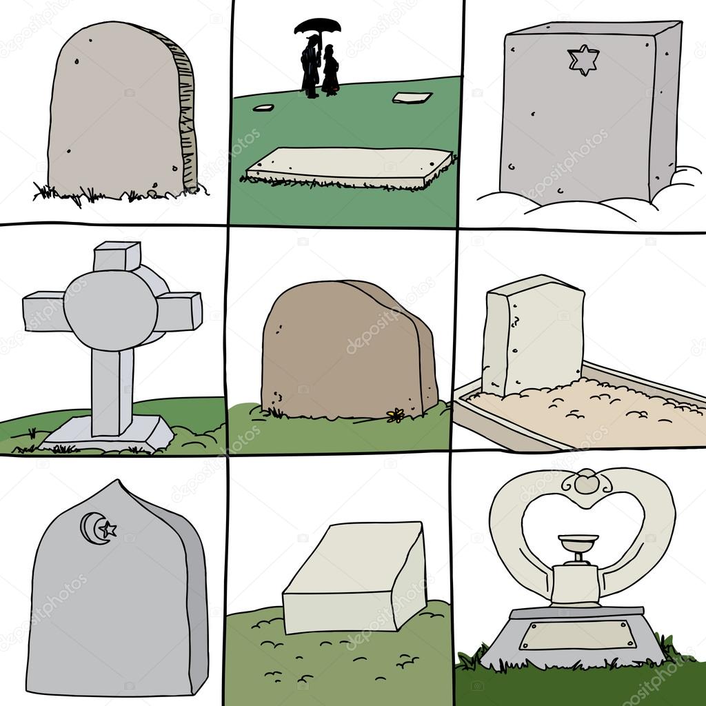 Series of Grave Stones