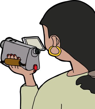 video kamera kullanan kadın