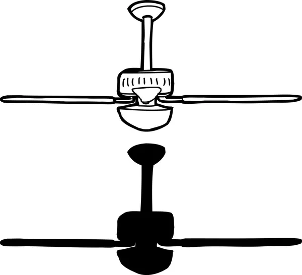 Ventilatore a soffitto generico — Vettoriale Stock