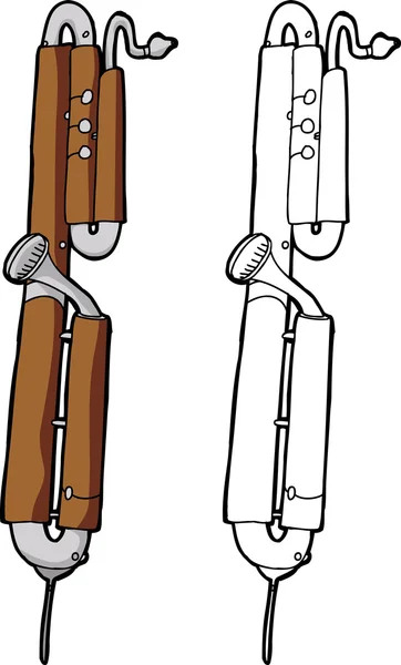 Contrabassoon aislado — Vector de stock