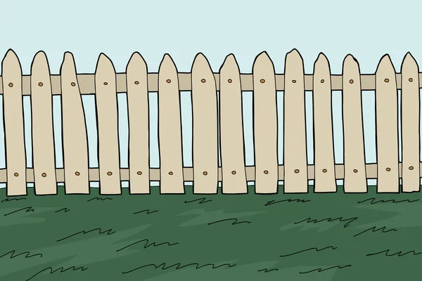 Vieille clôture en bois — Image vectorielle