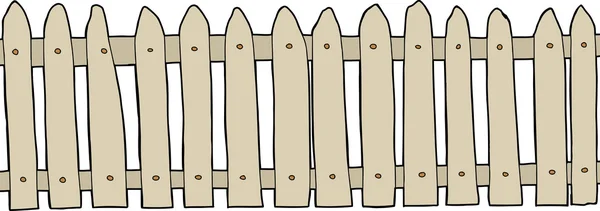 隔離された木製の柵 — ストックベクタ